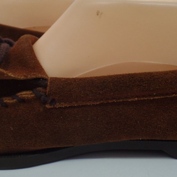 Minnetonka Women's Leather Moccasin Sz 8 W Beading - Picture 6 of 14